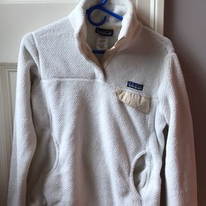 Patagonia Snap T Pullover White Fleece